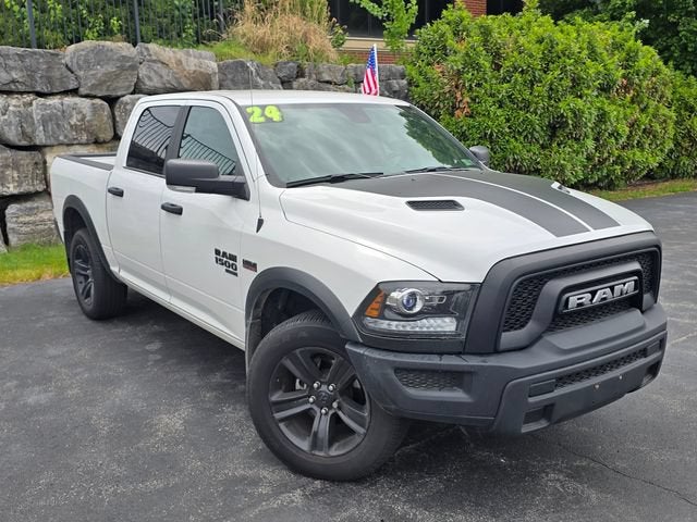 2024 RAM 1500 Classic SLT in White — front three-quarter view