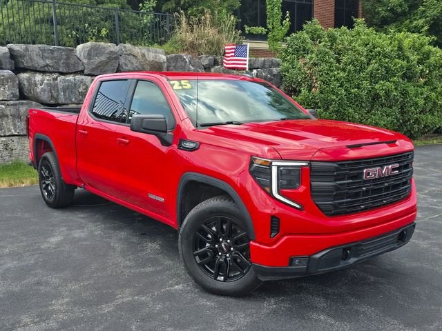 2025 GMC Sierra 1500 Elevation in Cardinal Red — front three-quarter view