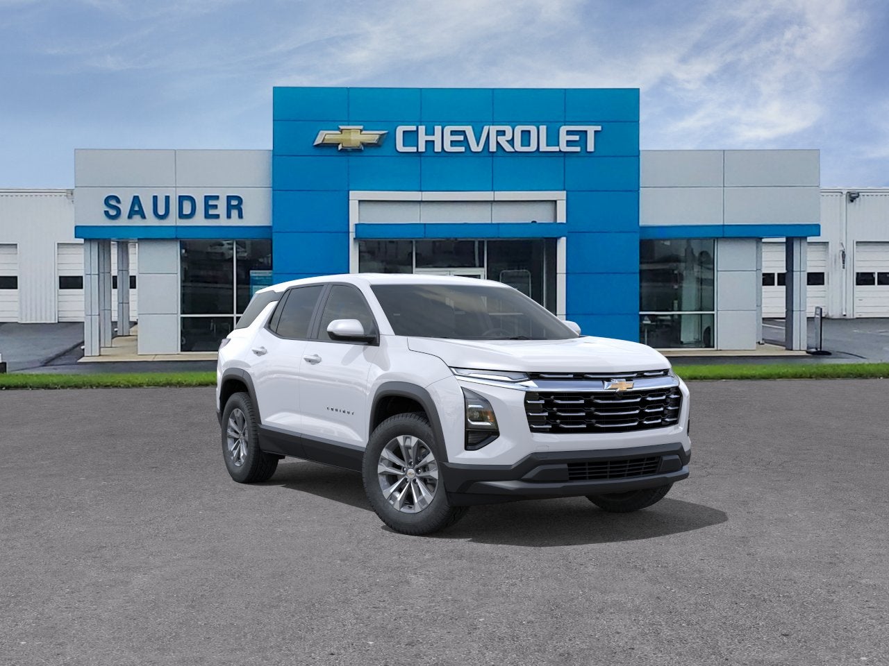 2026 Chevrolet Equinox LT in Summit White — front three-quarter view
