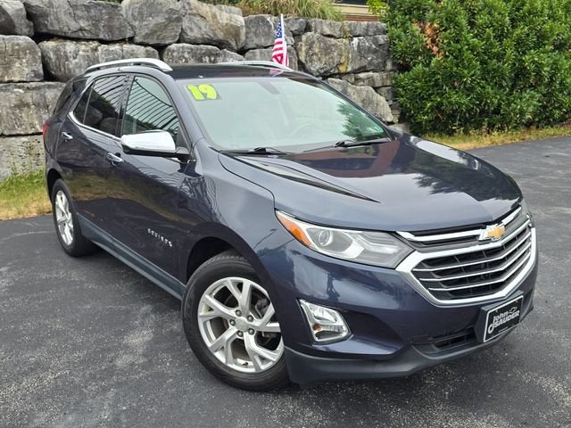2019 Chevrolet Equinox Premier in Storm Blue Metallic — front three-quarter view