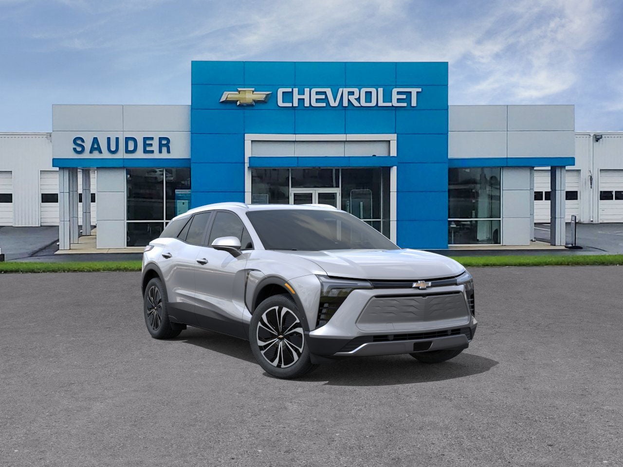 2026 Chevrolet Blazer EV LT in Sterling Gray Metallic — front three-quarter view