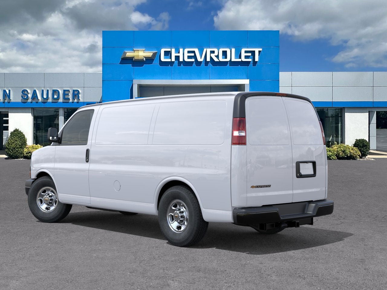 2025 Chevrolet Express Cargo — rear three-quarter view