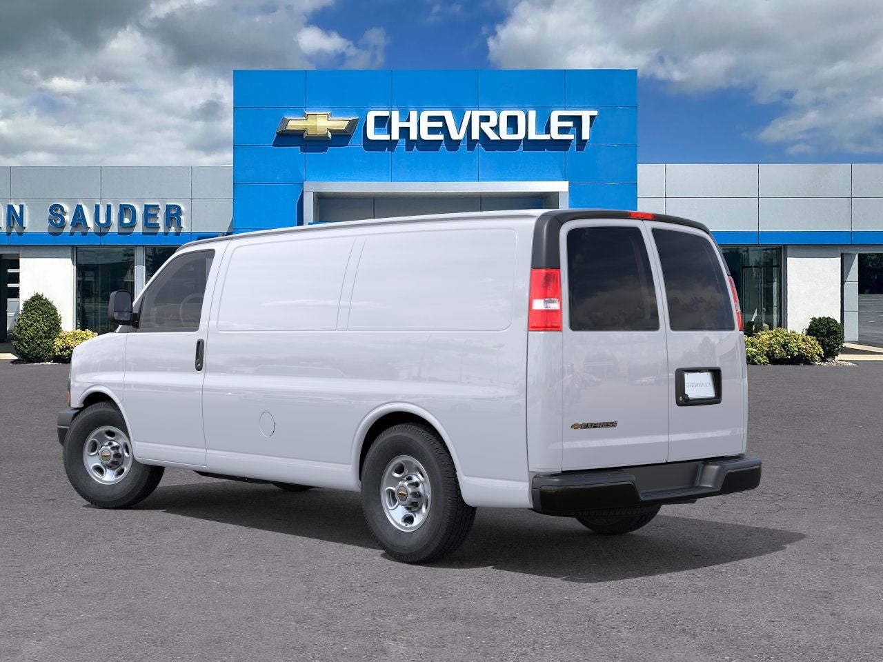 2025 Chevrolet Express Cargo — rear three-quarter view