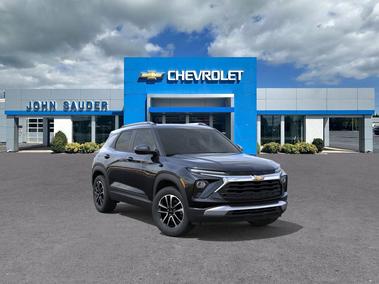 2026 Chevrolet Trailblazer LT in Mosaic Black Metallic — front three-quarter view