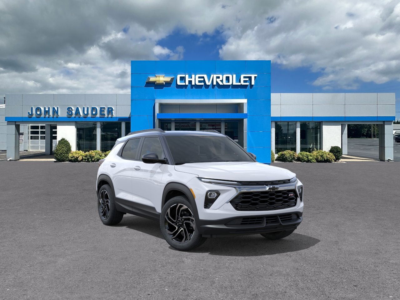 2026 Chevrolet Trailblazer RS in Iridescent Pearl Tricoat — front three-quarter view